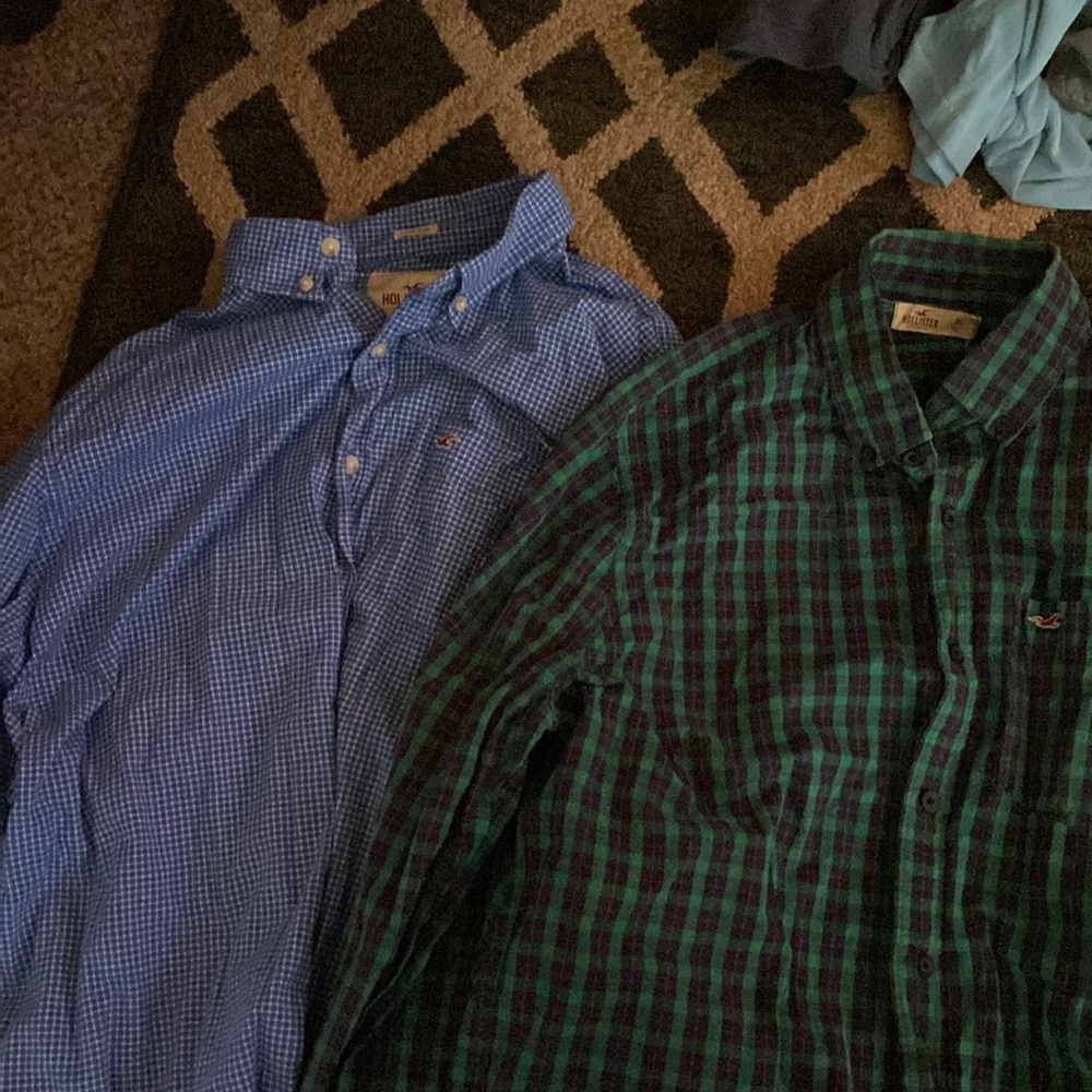 Two button up shirts